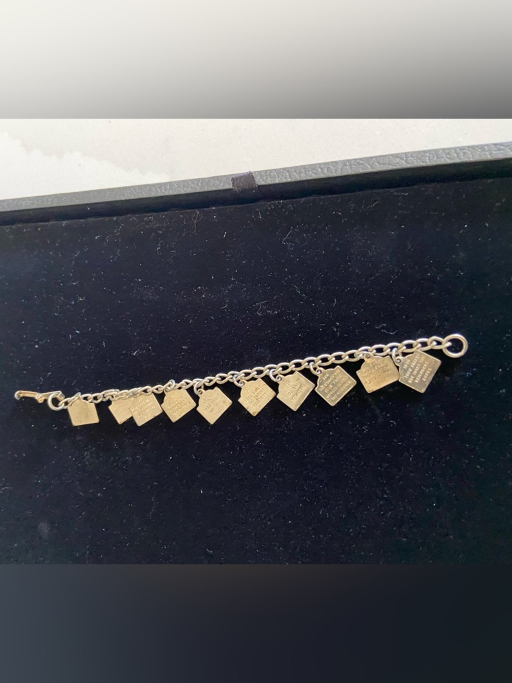 Beautiful vintage 1960s Ten commandments gold  bracelet nice condition